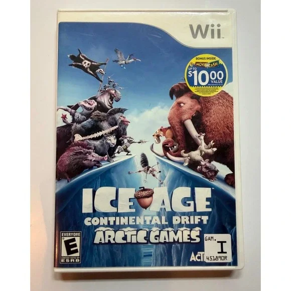 Ice Age Continental Drift Arctic Games Nintendo Wii Activision 2012 CIB E Rated