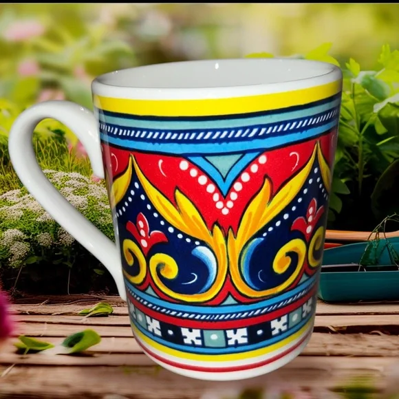 Sur La Table Geo Deruta Coffee Mug