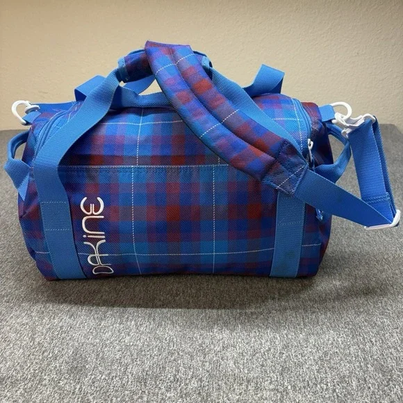 Dakine EQ Sports Bag Duffle Red‎ Blue Plaid Print Gym Carry On