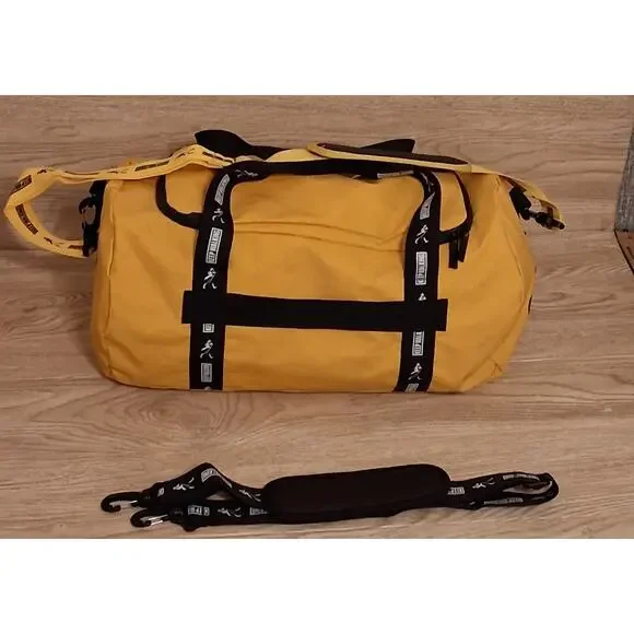 Johnnie Walker Water Resistant Duffel Bag Travel Weekender Yellow Pre-owned