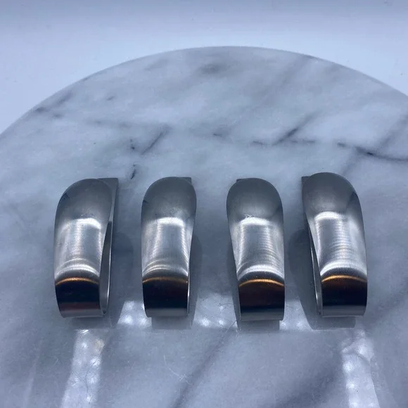 Mono Filio Napkin Rings Clips Silver 18/8 Stainless Steel Germany Set of 4 MCM