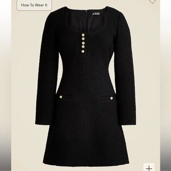 J.Crew Sophia scoopneck dress in‎ tweed