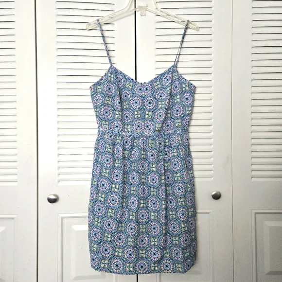J. Crew Factory Medallion Stain-glass Geo Slip Dress With Pockets 8