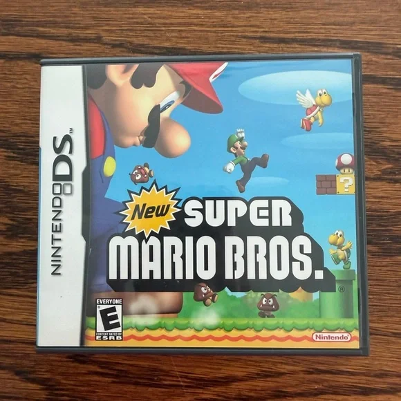New Super Mario Bros. Nintendo DS Case, Cover Art, and Manual ONLY (No Game)
