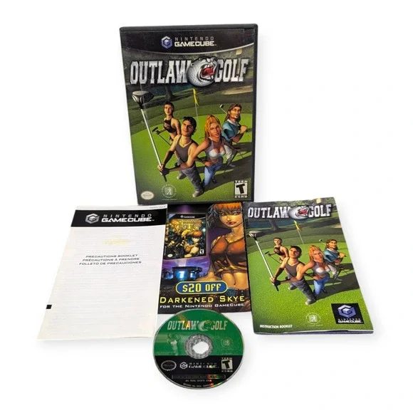 Outlaw Golf Nintendo GameCube CIB Complete with Manual and Inserts 2002 DOL-GOFE