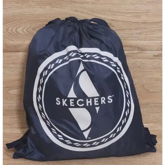 Skechers Polyester Drawstring Lightweight Bag Backpack Gym Bag Navy Blue