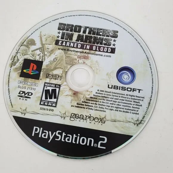 Brothers in Arms: Earned in Blood PS2 PlayStation 2 Disc Only‎
