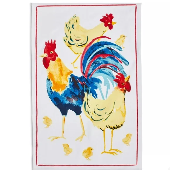 Retired Sur La Table Rooster Kitchen Towel, 28