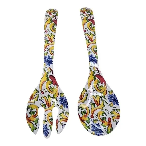 Sur La Table Melamine Salad Serving Set Fork & Spoon 13