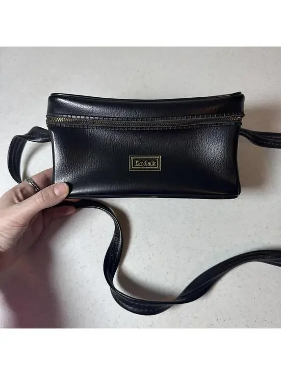 Vintage Kodak Black Faux Leather Crossbody Bag