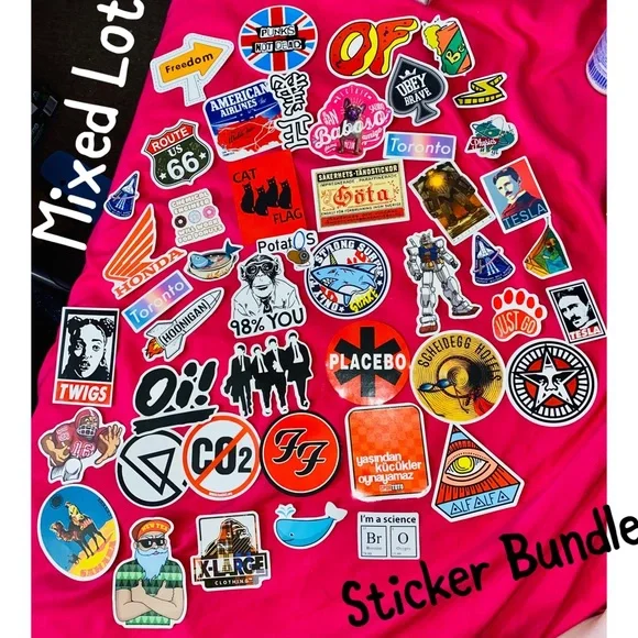 Lot of Mixed Random Water Bottle Laptop Fun & Cool Stickers