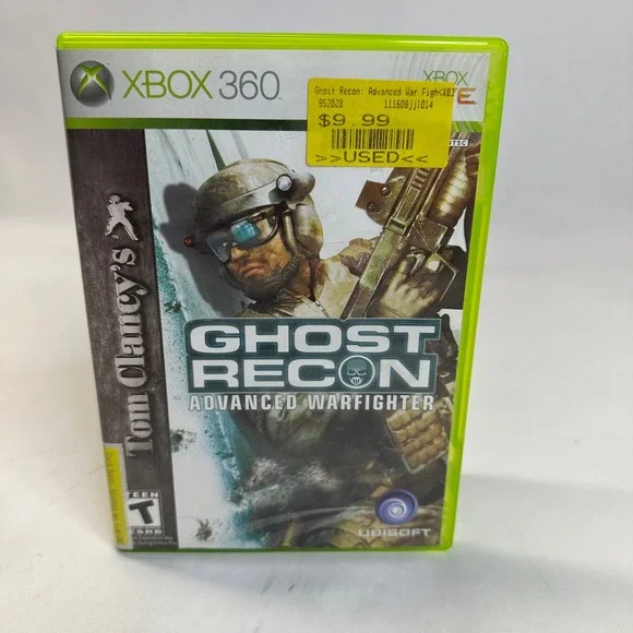 Tom Clancy Ghost Recon‎ Advanced Warfighter Xbox 360 Game Disc Manual Case Works