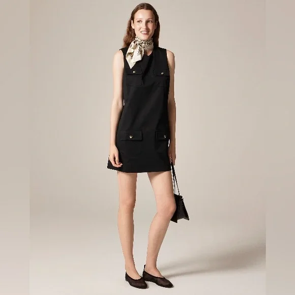 J.Crew Patch-pocket shift dress in stretch chino CN565
