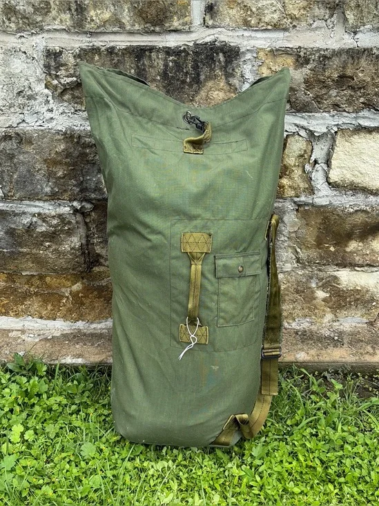 Vintage US Army Duffle Bag Faded Green Military USA