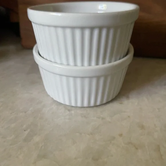 Sur La Table 7oz White Ceramic Ramekin Pair