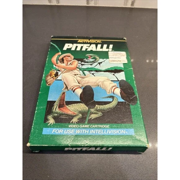 Pitfall! Intellivision Game Cartridge In Box With Overlay