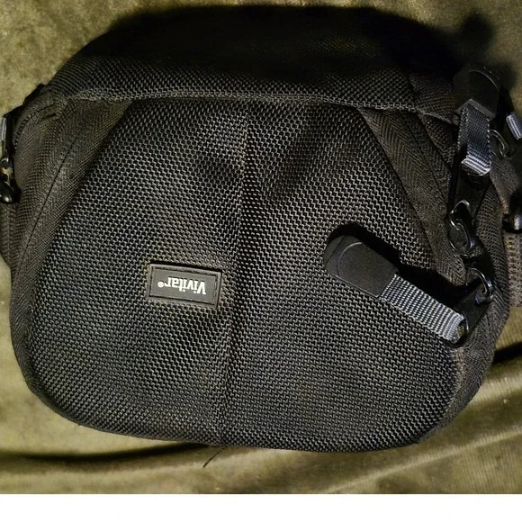 Vivitar Black Nylon Padded Camera Bag Case with Belt Loop and Mesh Pocket