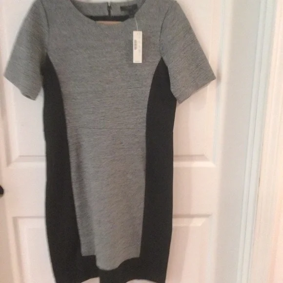 NWT J. Crew black and gray dress. Size 10
