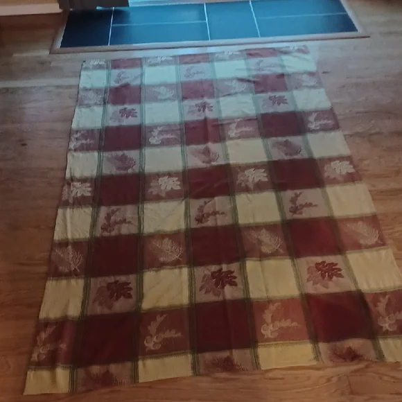 Y2K Fall Autumm Leaves Holiday XLarge Cotton Rectangle Table Cloth