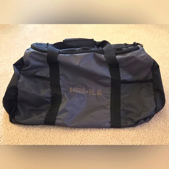 New NRA National R Association Small Duffel Bag GRAY BLACK