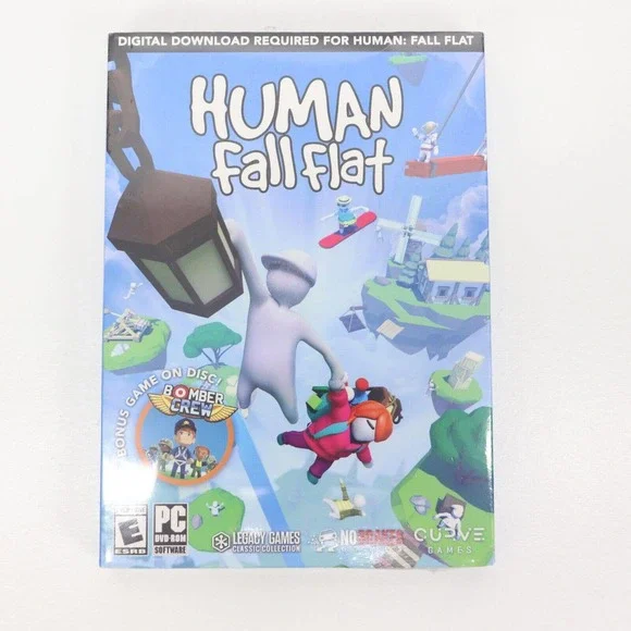 Human Fall Flat PC DVD-Rom Software With Bonus Bomber Crew Game