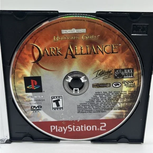 Baldur's Gate: Dark Alliance‎ PlayStation 2 PS2 Game Disc Only