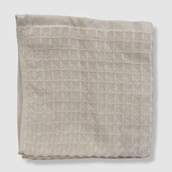 $15 Uchino Gray Air Waffle Cotton Wash Cloth 13'' X 13
