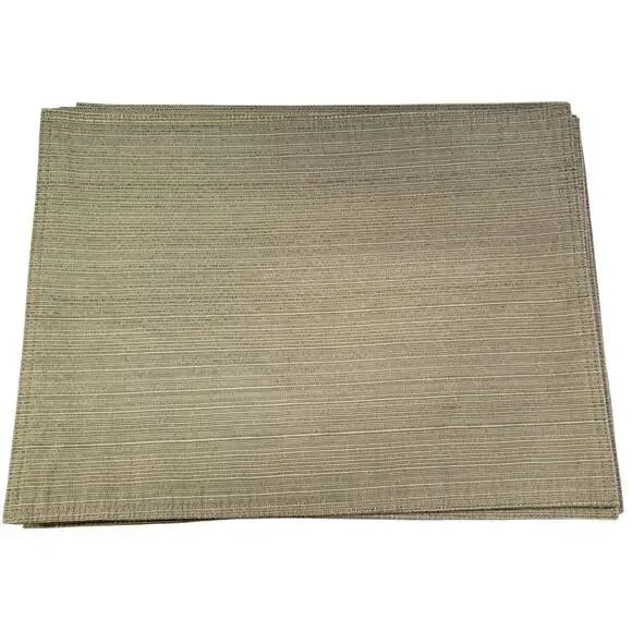 Olive Green Woven Placemats Stain and Water Resistant Reversible 18