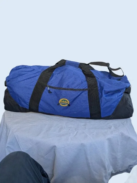 Cabela's Outdoor Gear Extra Large Blue/Black Nylon Duffel w Shoulder Strap