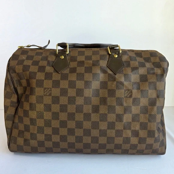 Authentic LOUIS VUITTON Speedy 35 in Damier Ébène