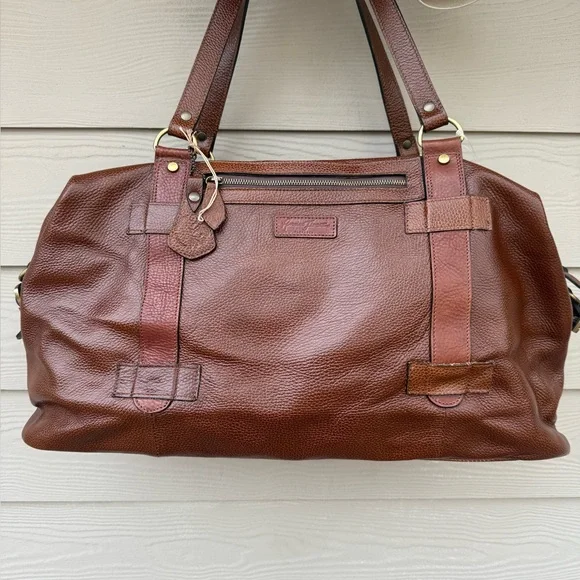 Anonimo Fiorentino Leather Travel Bag Brown Made In Italy