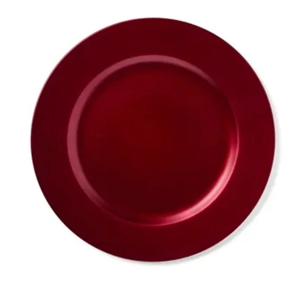 NWT! Sur La Table Set of 8 Red Charger Plates