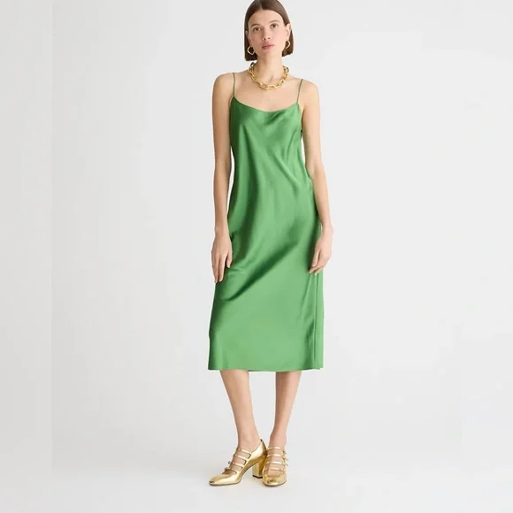 J.Crew Gwyneth slip dress in luster charmeuse BV496