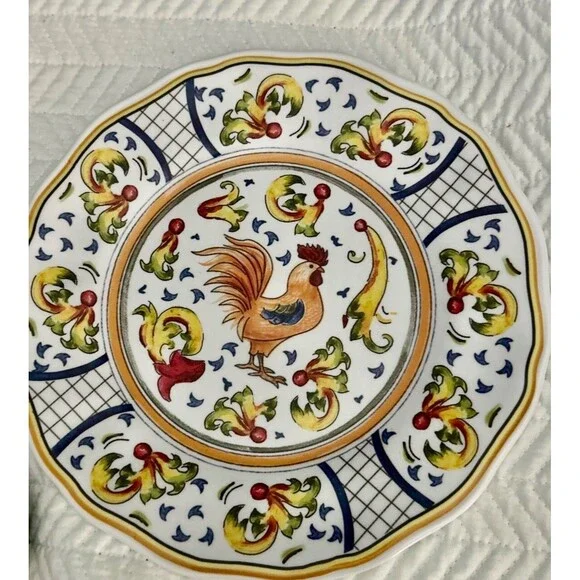 One Sur La Table Melamine Rooster Plate Tray 9
