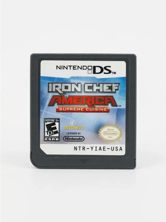 Nintendo DS Iron Chef America Game Card (Black, Blue, Red)