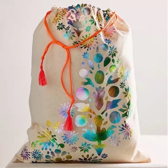 Free People FP Movement Holiday Edition Buti Logo Large Gift Bag