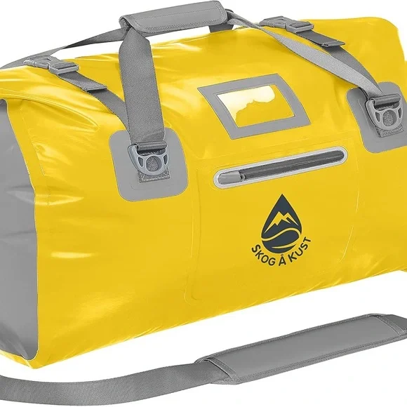 Skog A Kust Yellow Waterproof Duffel Bag sports travel 60L new