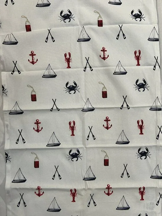 ⚓ Sur La Table Nautical Kitchen Towels — Set of 2 | New