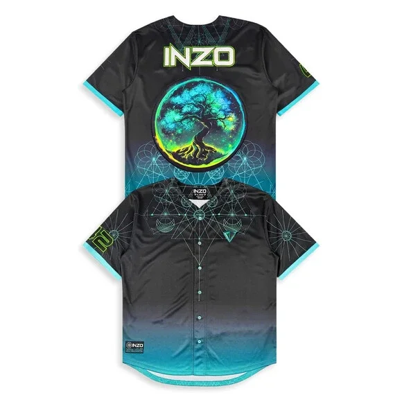 Inzo Quantum Growth Baseball Jersey EDM rave Size XXL XXLarge