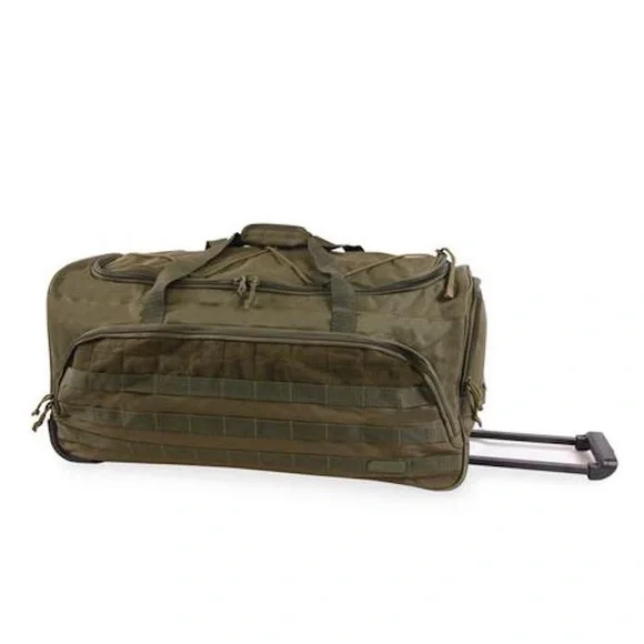 Highland Tactical Squad Rolling Duffel Bag Dark Green