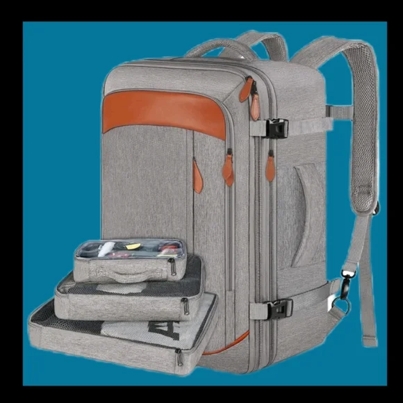 Gray and Brown Men's Bag