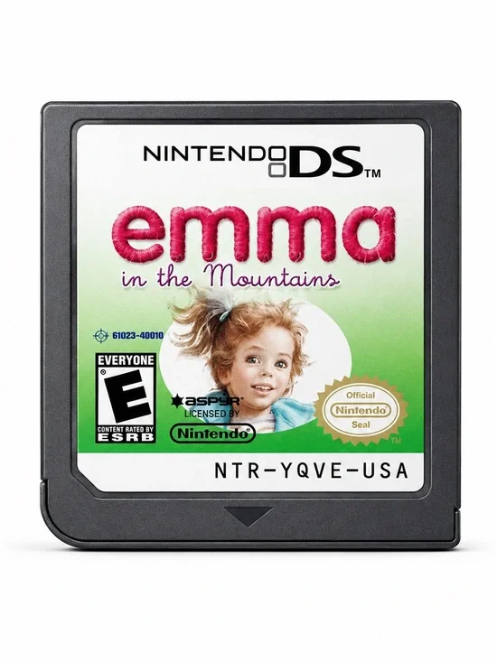 Nintendo DS Game Cartridge — Black Shell with Green and White Label