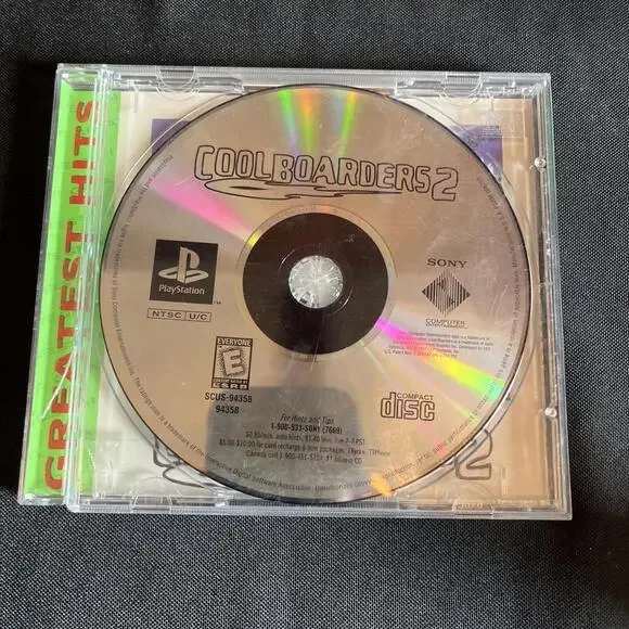 Cool Boarders 2 (Sony PlayStation 1, 1997) No Front Manual But In Great Shape