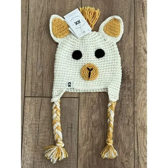 KROCHET KIDS Knit One Size Alpaca Beanie Eco-Friendly Yarn Made in Uganda, NWT‎