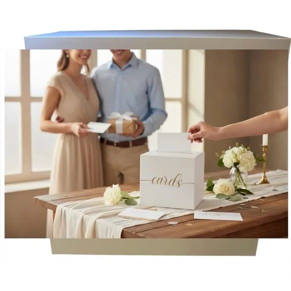 White Card Holder Box