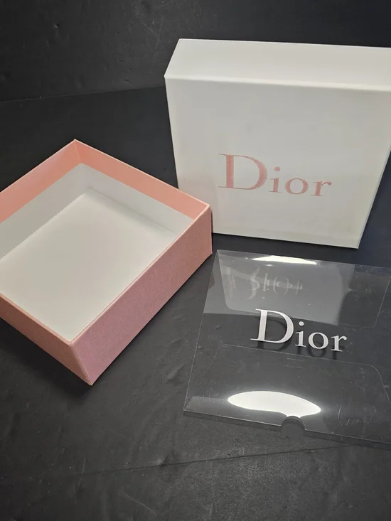 Dior Pink & White Gift Box with Clear Dior Sleeve