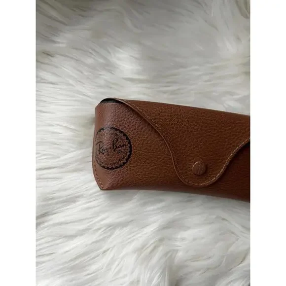 Ray-Ban Brown Leather Sunglasses Case