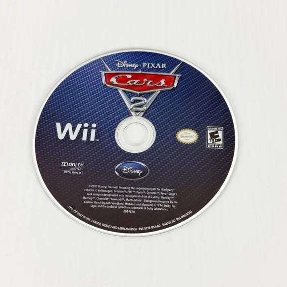 Disney Pixar Cars 2 Video Game for Nintendo Wii Disc Only