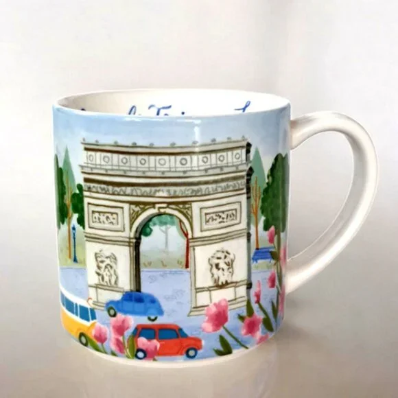 Sur La Table Mug Paris France Arc De Triomphe Cafe Bistro White