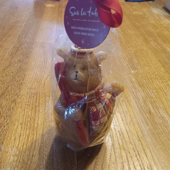 Sur La Table Bear with Skis Candle. New in package. Bundle For Extra Discount